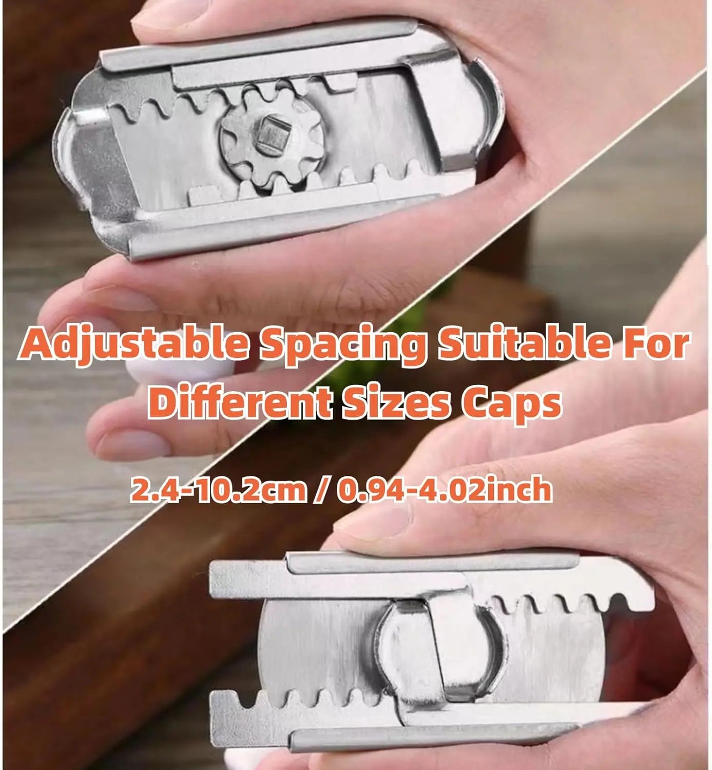Portable Jar Lids Opener with Adjustable Handle Stainless Steel Easy Open Bottle Opener Glass Can Manual Openers Kitchen Gadgets