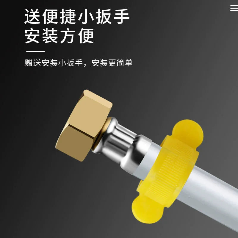 New 20-200cm PVC Water Inlet Hose G1/2" Plumbing Hose Bathroom Heater Hot and Cold Explosion Proof Connecting Pipe Household