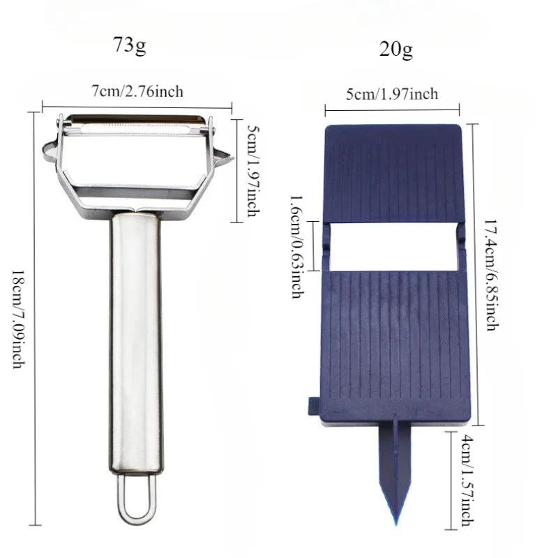 Peeler Slicer Set Kitchen Vegetable Cutter Grater Tool for Potato Carrot - Essential Kitchen Gadgets And Accessories for Cooking
