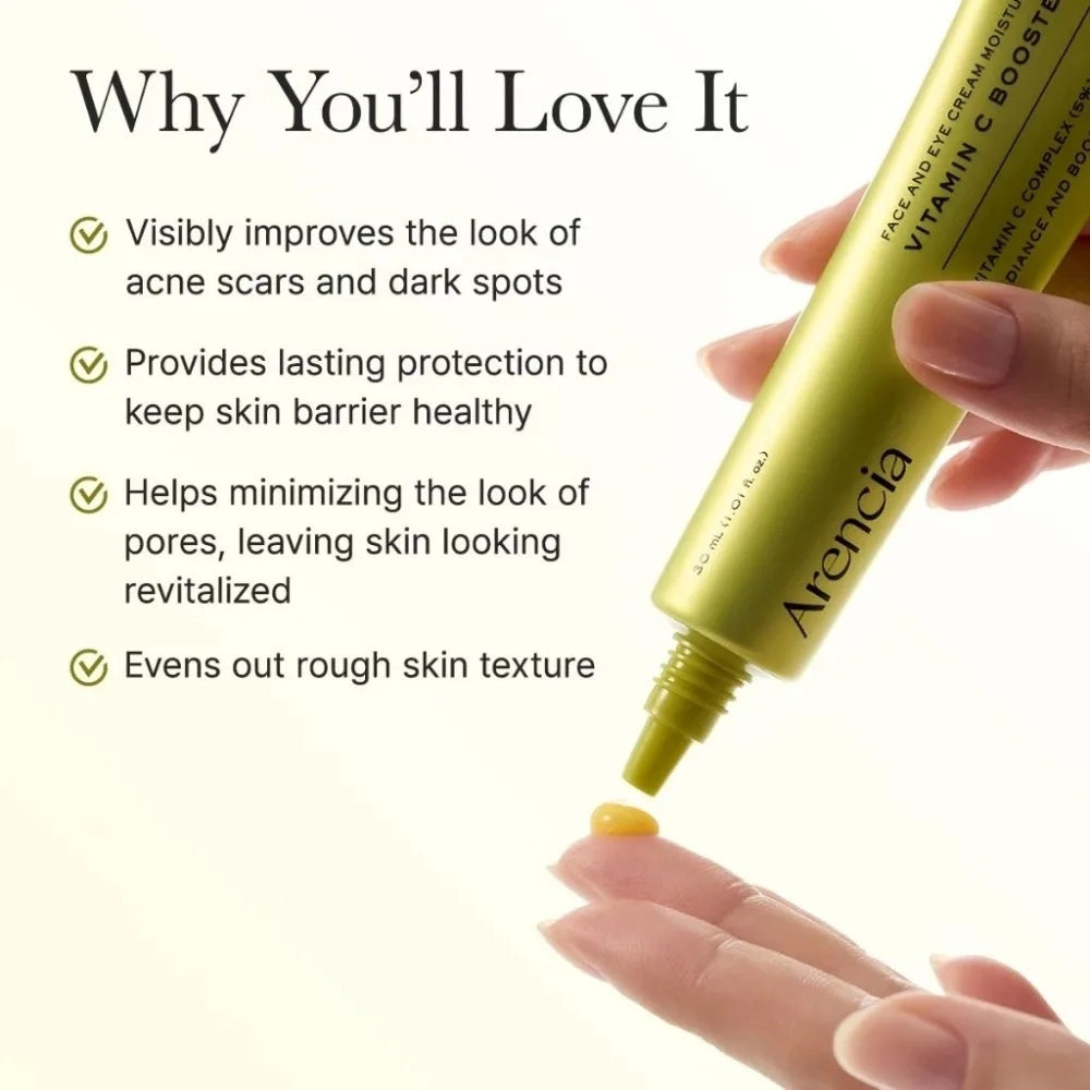 30ml Arencia Retinal Brighten Firming Boosting Moisturizer VitaminC Booster Shot Glutathione Face Eye Cream Day Night Cream Duo
