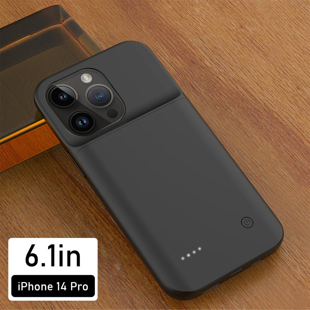 Smart battery Charger Case For iPhone 11 12 13 14 Pro Max XR XS Max 13 Mini Portable Power Bank Charging Cover batterie externe