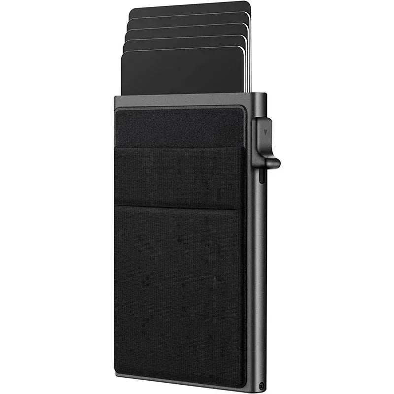 Engraved Rfid Credit Card Holder Smart Wallet Customized Slim Metal Pop Up Personalized Bank Cardholder Wallets for Men Women