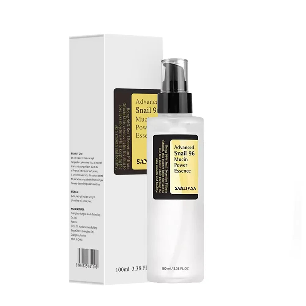 SANLIVNA Snail 96 Mucin Power Essence,Deep Hydrating Brightening Face Anti-Aging Serum,for Dull Skin Korean Skincare Products