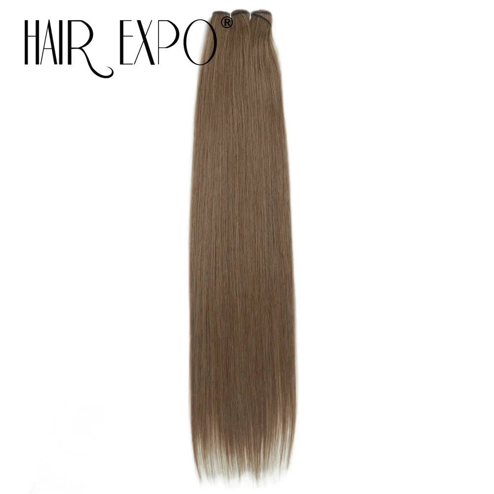 26" Bio Straight Hair Bundles Natural Soft Heat Resistant Fiber Synthetic Fiber Hair Extensions Protein Straight Hair Weave