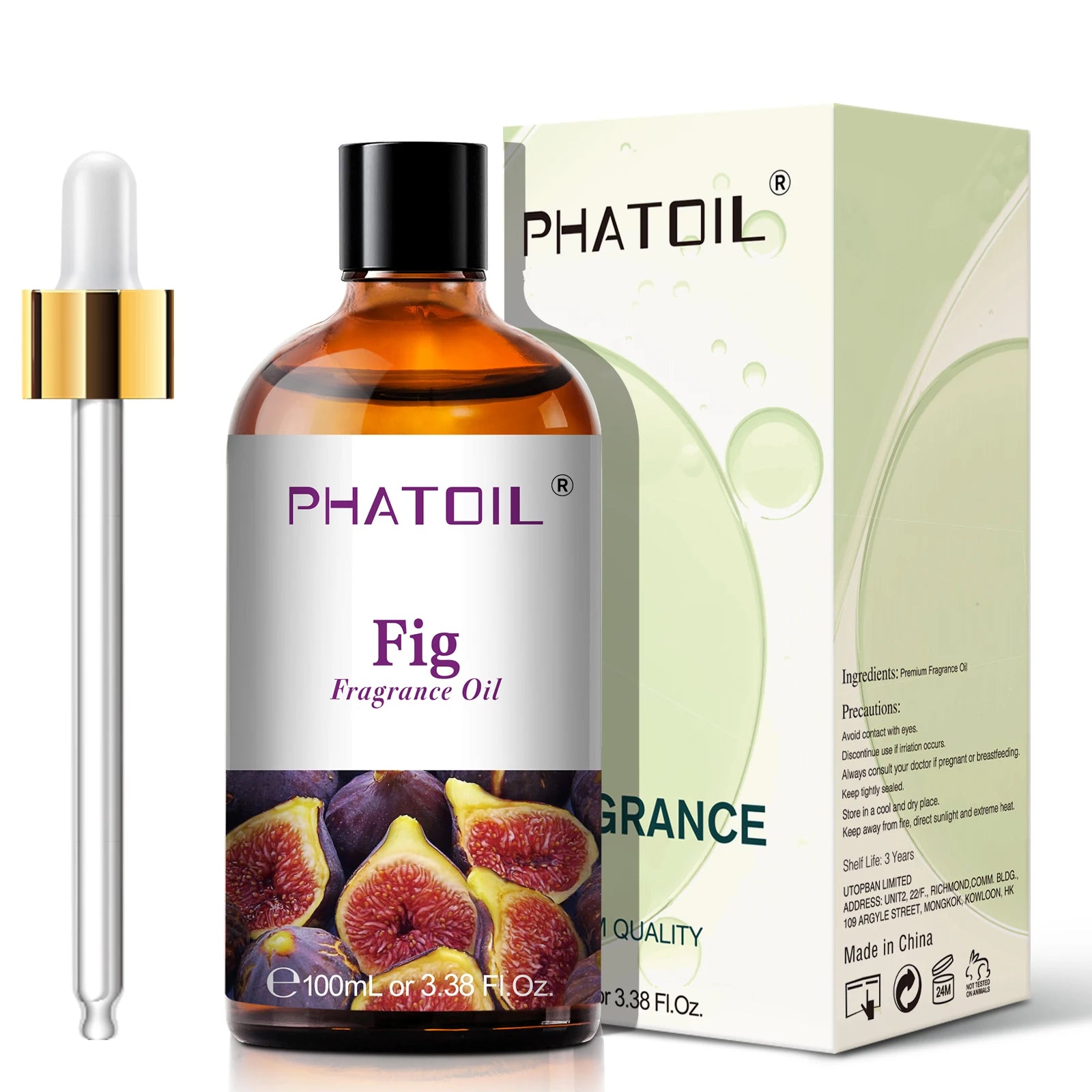 PHATOIL 100ml Fruit Series Fragrance Oils with Glass Dropper Coconut & Vanilla Strawberry Mango Cherry Aroma Oil For Diffuser