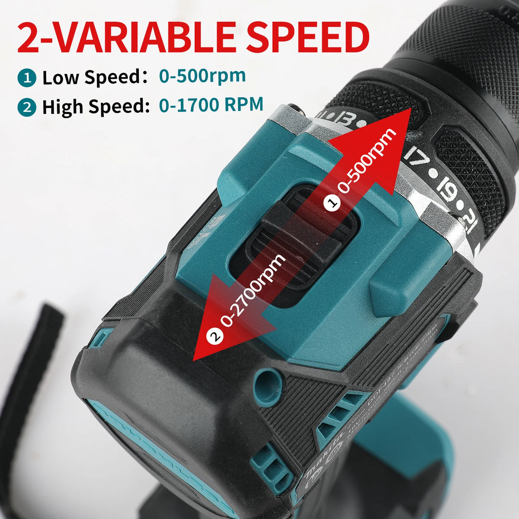 MAKITA 18V New DDF487-10mm electric hand drill 1700RPM  lithium-ion charging impact drill, high torque electric screwdriver