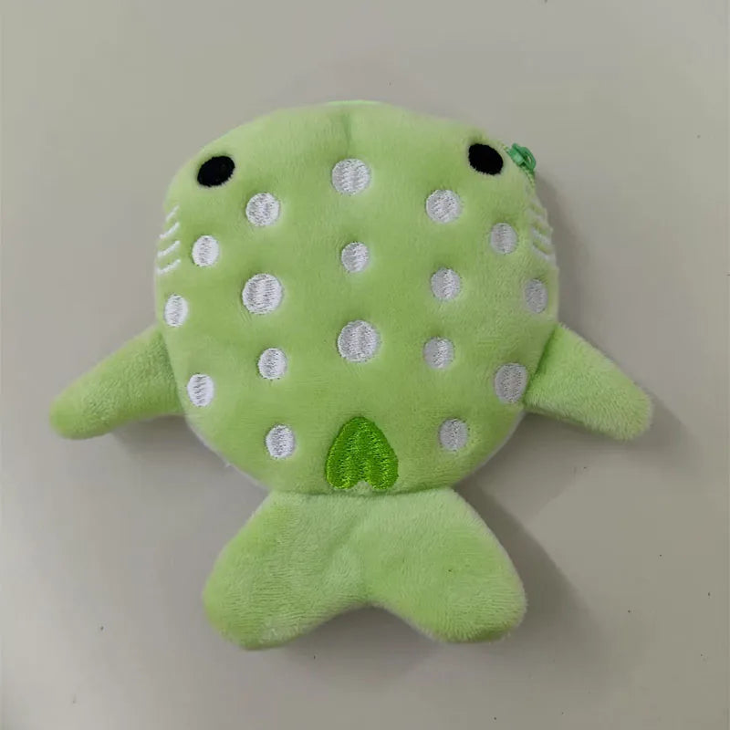 Cartoon Cute Whale Shark Coin Purse Kawaii Wallet Portable Plush Coin Bag Key Earphone Coin Organizer Pouch Zipper Bag