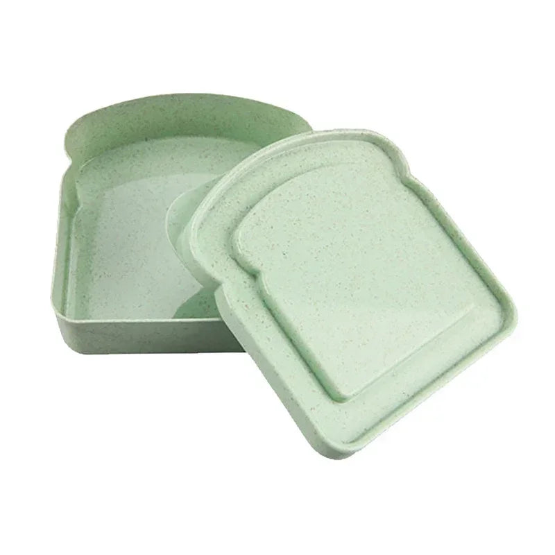 1/4PCS Sandwich Containers Lunch Box Toast Storage Box With Lid Eco-Friendly Lunch Food Container Microwavable Picnic Student