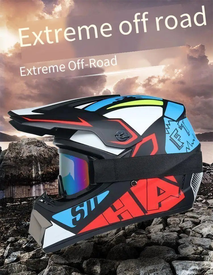 Off-road electric vehicle helmet, rally helmet, go-kart riding helmet, downhill full helmet, suitable for both men and women
