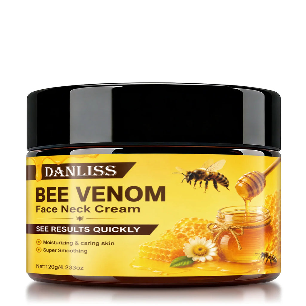 Bee Venom Face & Neck Cream with Hyaluronic Acid – Lifting, Smoothing & Hydrating Moisturizer for Visible Contour Improvement.