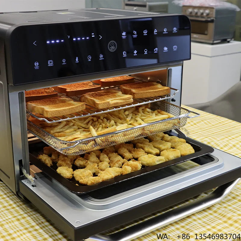 OEM 25L Electric air Fryer and Toast Oven Multi-Function Oil-Free Cooking Oven with Rotisserie Bracket for Household