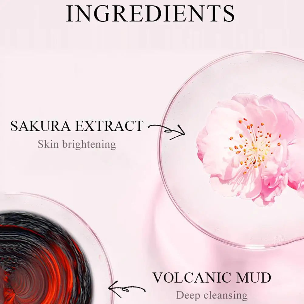 Sakura Mud Mask Brightening Hydrating Face Mask Skin Clean Facial Cleansing Clay Hydrating Anti Wrinkle Skincare 1/5/10pcs