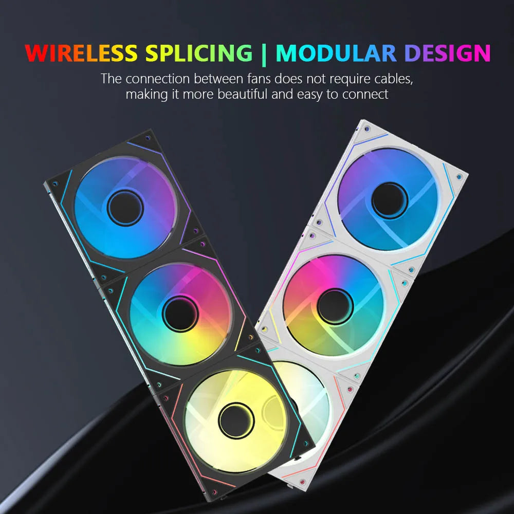 JUMPEAK MX120 240mm 360mm Modular Stackable Splicing PC 120mm Case Cooling Fan ARGB Infinite Mirror For Computer Water Cooler