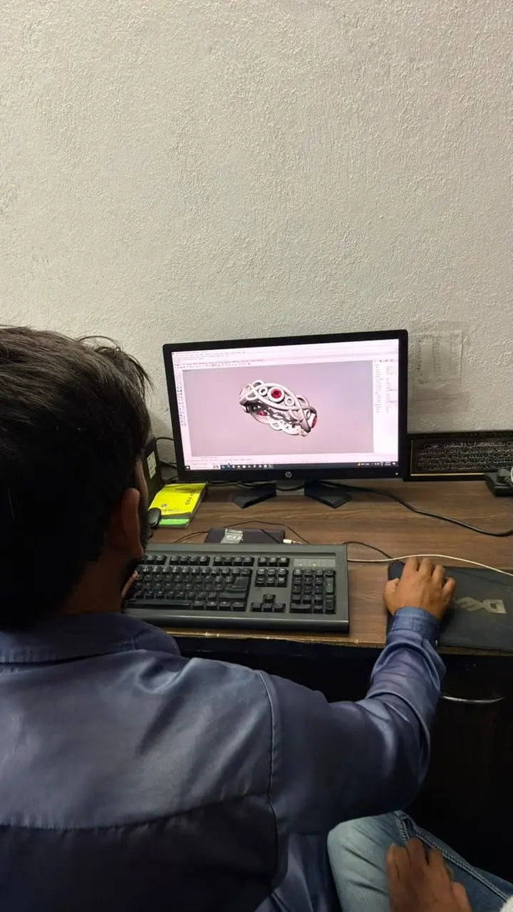 925 Sterling Silver Rhodium Plated Lab Created Ruby 0.7 Carat Cut Classic Three-Stone Certified Prong Set Engagement Ring