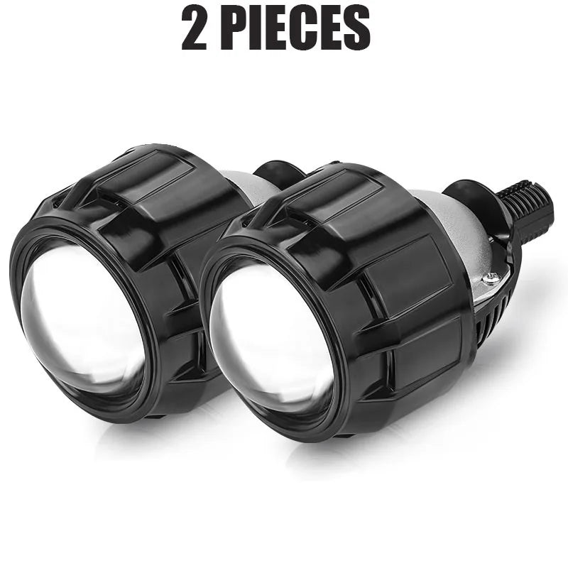 2.5 Inch 80mm LED Halo Angel Eyes Projector Lens High Low Beam Bi LED Lights for H4 H7 9005 HB3 9006 HB4 Car Headlights Retrofit