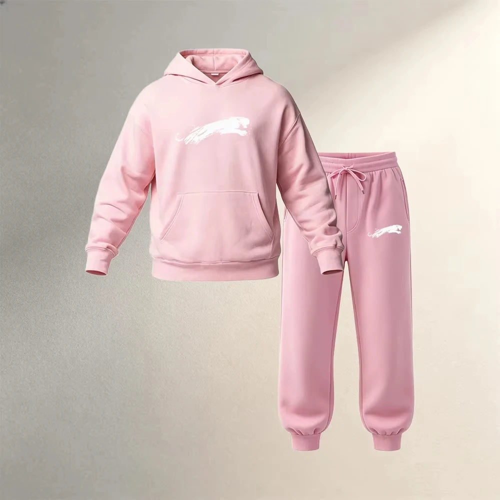 Men's Hoodies Sets 2 Pieces Pullover Autumn Winter Sports Casual Fashion Warm Clothing Drawstring Jogger Pants Male Street Suits
