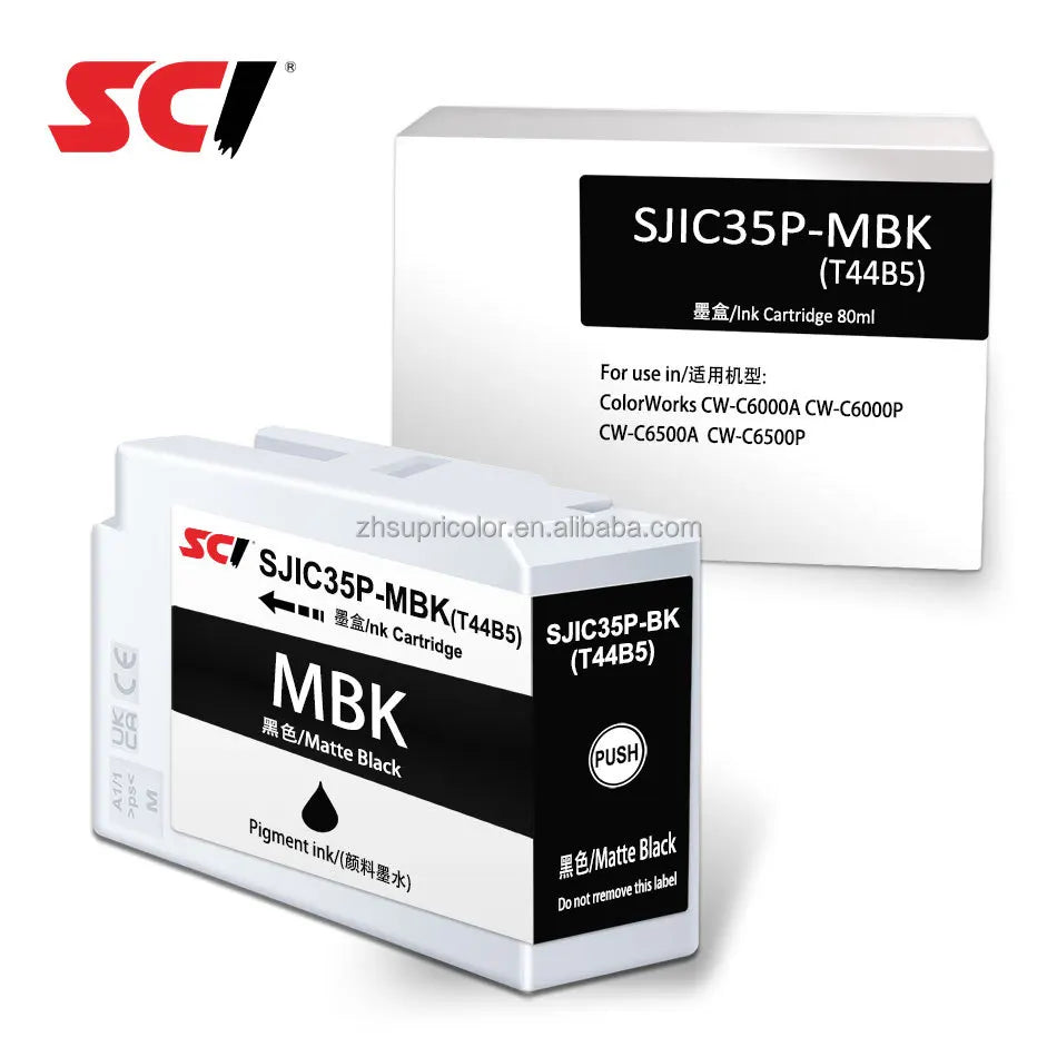 Factory SJIC35P US America T44B1 Glossy T44B5  MBK SJIC-35P for Ep-son ColorWorks CW-C6000A C6000P C6500A C6500P Label Printer