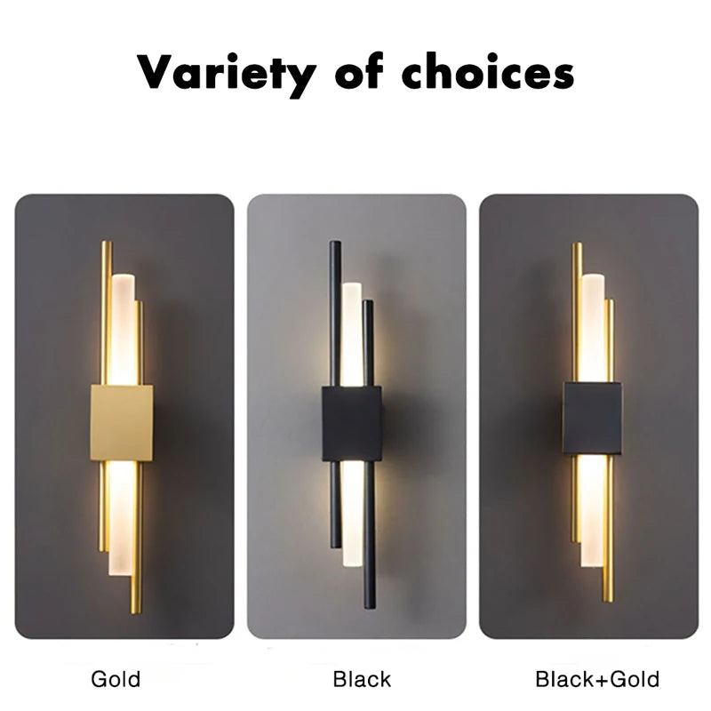 Modern luxury LED wall lights, living room, bedroom, staircase, background wall decoration, wall lights, bedside study lights