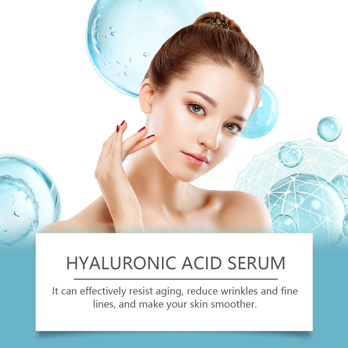 Hyaluronic Acid Antioxidant Facial Essence Smooth Nourish Skin Reduce Fine Lines Repair Cell Barriers Mild Moisturizing Serum