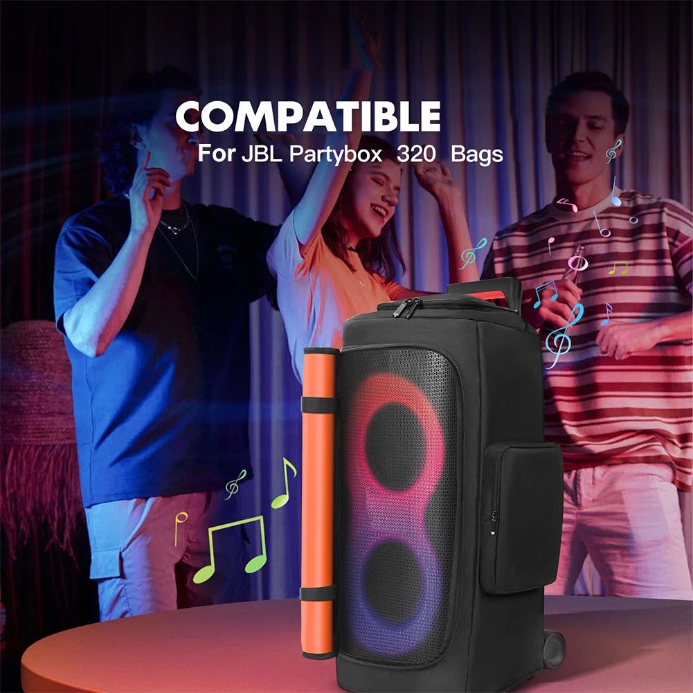 Portable Speaker Dust Case with Mic Pocket For JBL PARTYBOX 310 320 520 710 Speaker Storage Bag Party Speaker Carry Case Cover