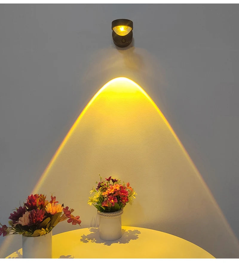 Wireless Sunset Lamp Night Light Projector Deoration Home Wall Lamp Kitchen Display Cabinet Cupboard Bedroom RV Reading Lamps