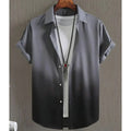 The 2026 summer new men's short-sleeved shirt is a casual fashionable comfortable soft and breathable 3D pattern printed one