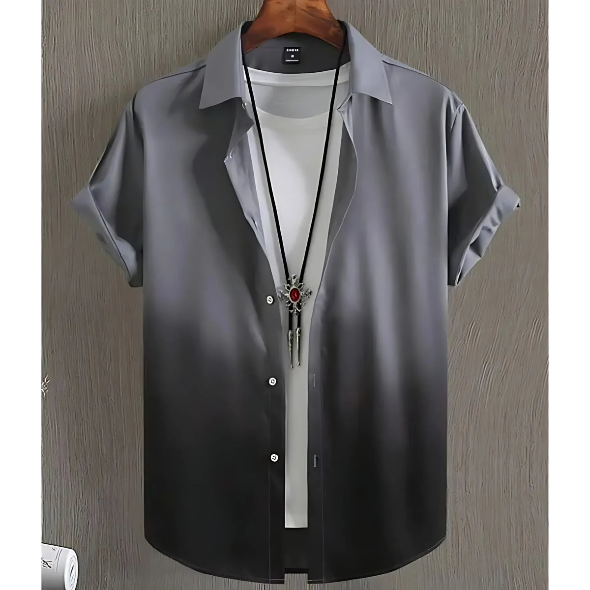 The 2026 summer new men's short-sleeved shirt is a casual fashionable comfortable soft and breathable 3D pattern printed one