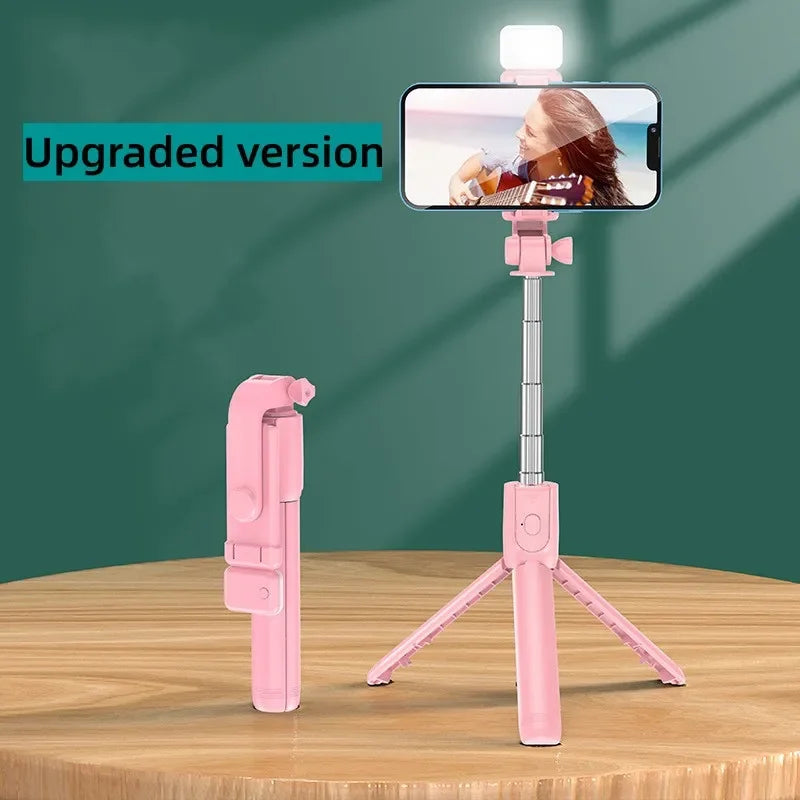 Wireless Bluetooth Selfie Stick Tripod Stand Extendable Universal Mobile Phone Holder For Live Streaming Selfie Video Recording