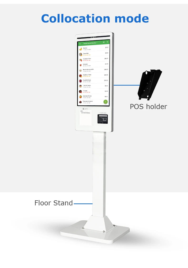 21.5 Inch Interactive Self Service Payment Kiosk Automatic Touch Screen Self Checkout Kiosk Machines for Restaurant