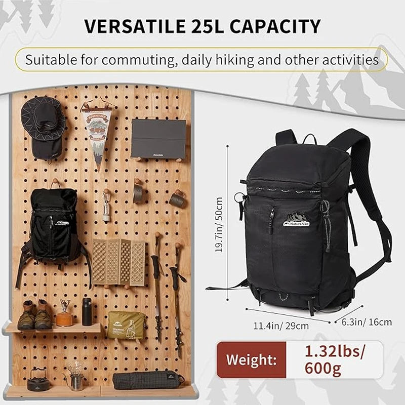 Naturehike Backpack Man Women 25L 30L Large Capacity Shoulder Bag Outdoor Climbing Hiking Portable Lightweight Waterproof Bag