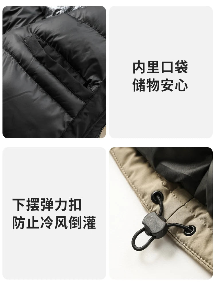 Winter Parkas Men's New Graphene Self Heating Down Cotton Jacket Autumn Men's Mountaineering Jacket Outdoors Waterproof Coat
