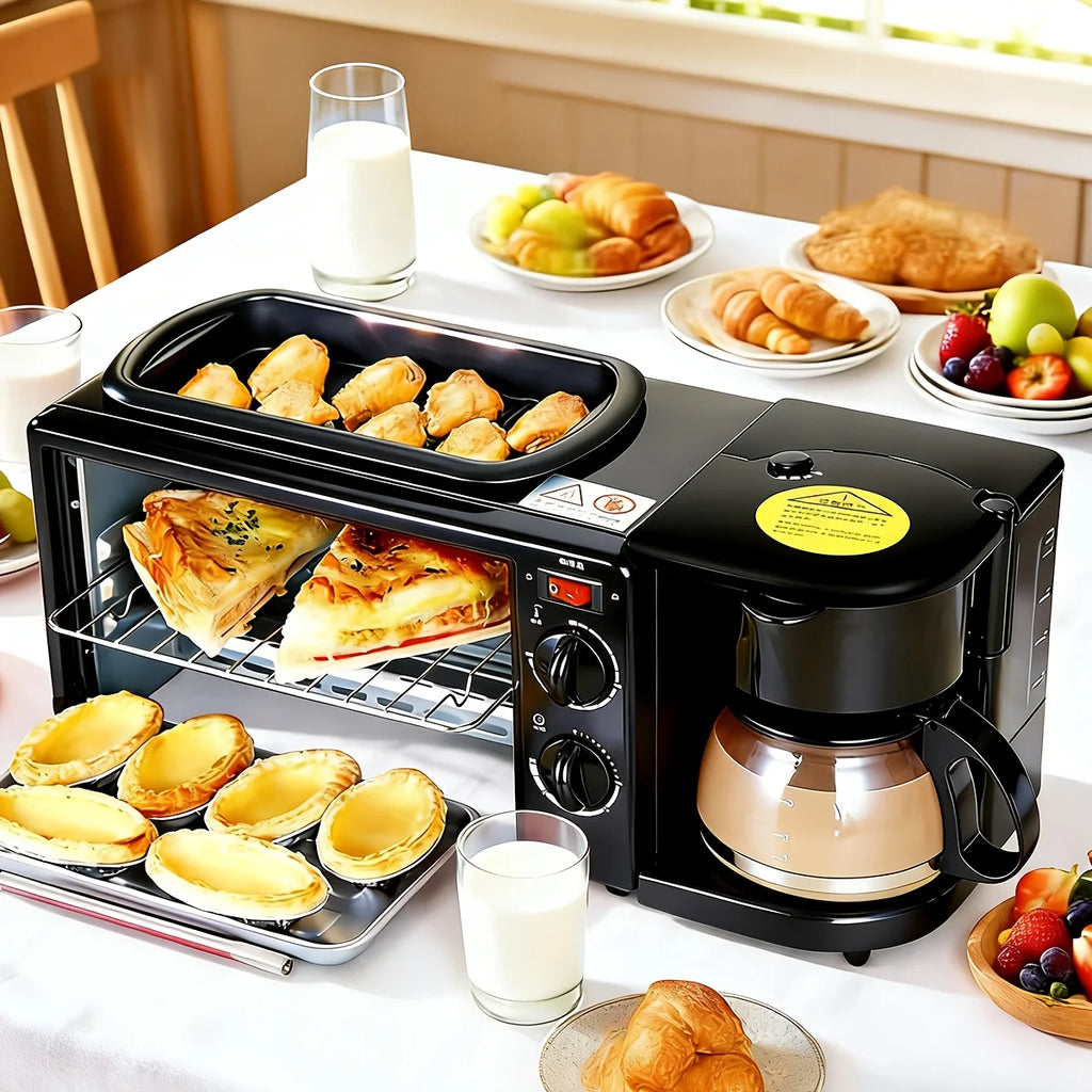 Breakfast Maker, Toaster, Sandwich Oven, Coffee Maker, Small Appliances 3-in-1 Multifunctional Home Toaster