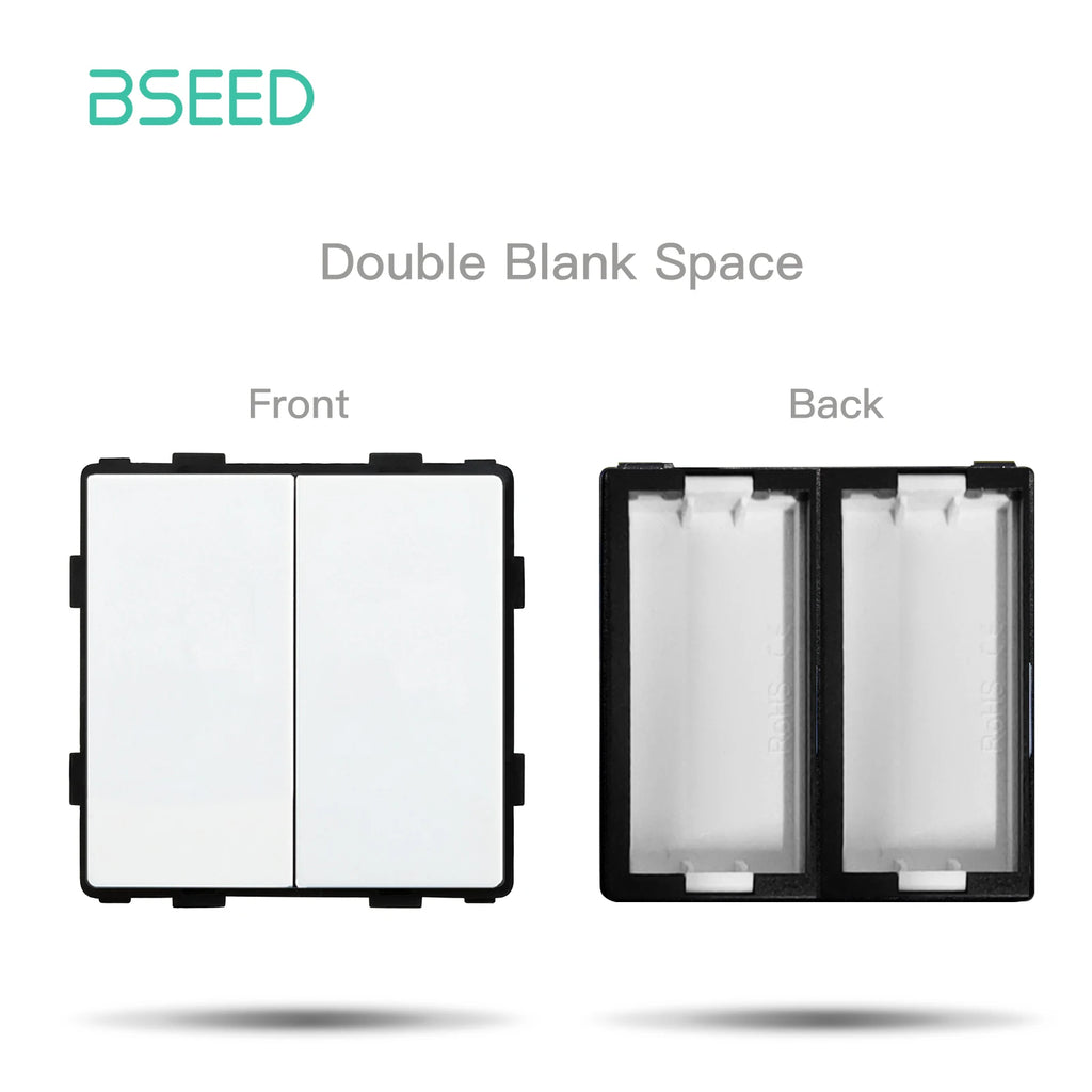 BSEED Wall Light Switches Small Glass Panel Parts 1/2/3Gang White Black Gold Touch Switches Crystal Parts 47mm