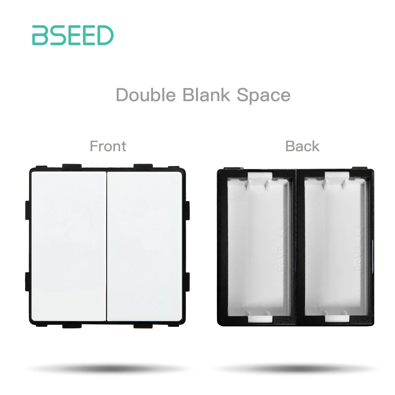 BSEED Wall Light Switches Small Glass Panel Parts 1/2/3Gang White Black Gold Touch Switches Crystal Parts 47mm