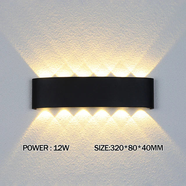 2W 4W 6W 8W 10W 12W LED Wall Light Outdoor Waterproof Modern Nordic style Indoor Wall Lamps Living Room Porch Garden Lamp