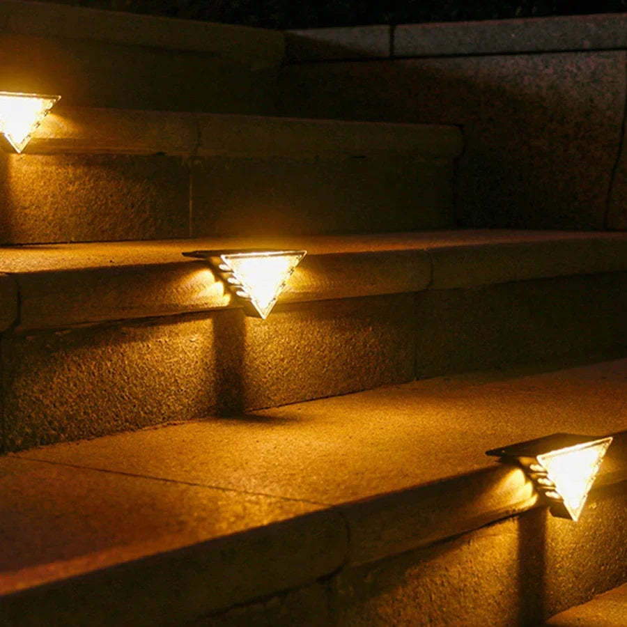 Solar Stair Lights Solar Step Light Outdoor Anti-theft Waterproof IP67 Decor for Garden Stair Deck Front Porch and Patio