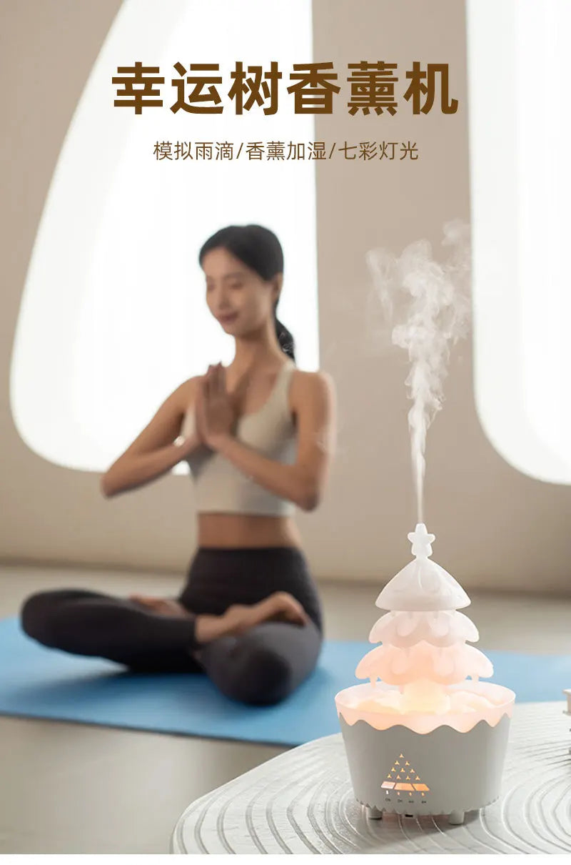 Water Drop Essential Oil Aromatherapy Machine Household Heavy Fog Volume Remote Control Timing Ultrasonic Atomizing Humidifier