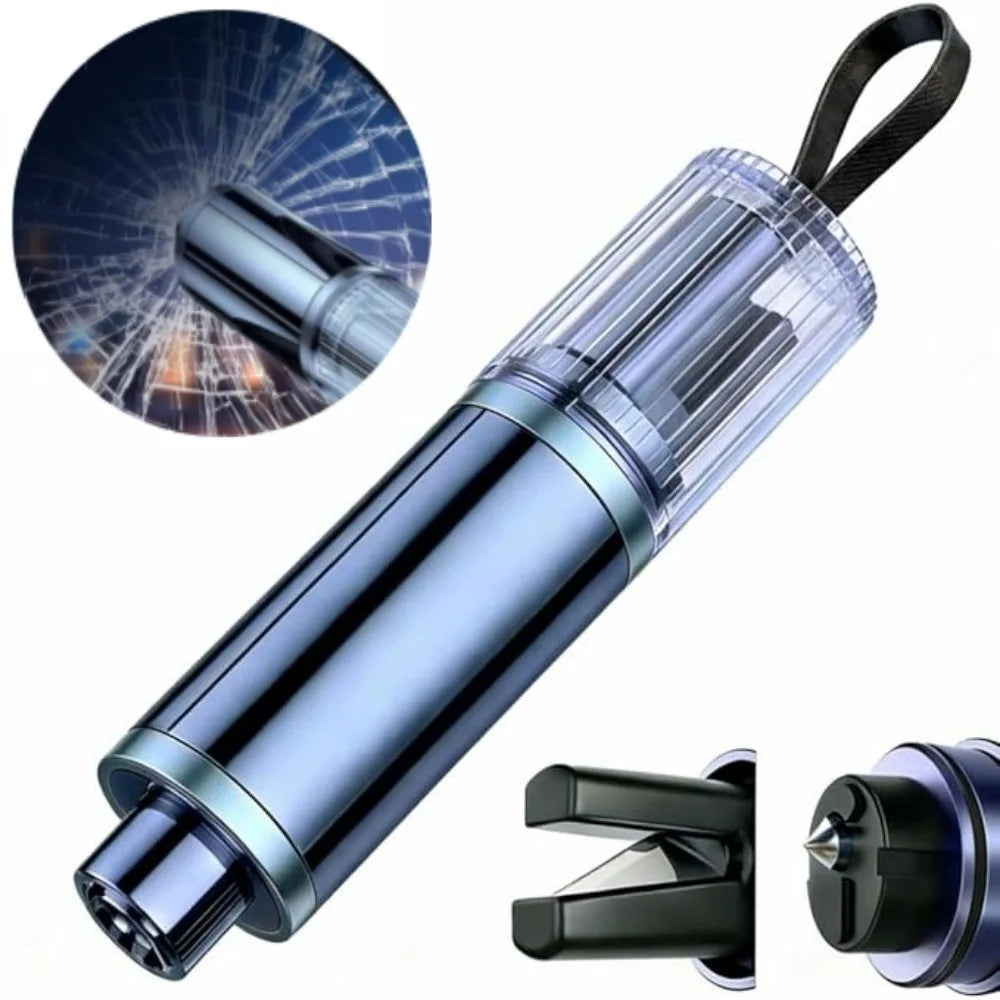 Car Safety Hammer Mini Window Breaker Seat Belt Cutter  2 in 1 Car Emergency Kit High Hardness Tungsten Steel Rescue Gadgets