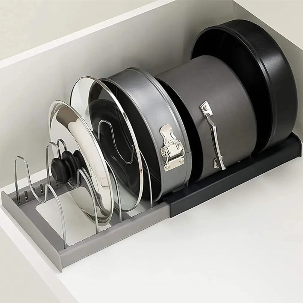Compartments Pot and Pan Organizer Kitchen Cabinet Pantry Baking  for Cutting Boards/Plates/Baking Utensils