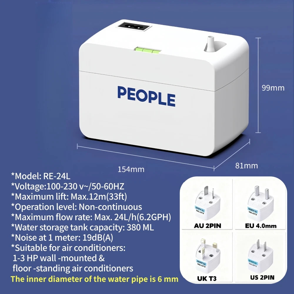 220V 24L/H 40L/H Automatic Ultra-quiet Condensate Pump With 5m Pipe Condensate Lift Pumps 1-3P On-hook Air Conditioner Drainage