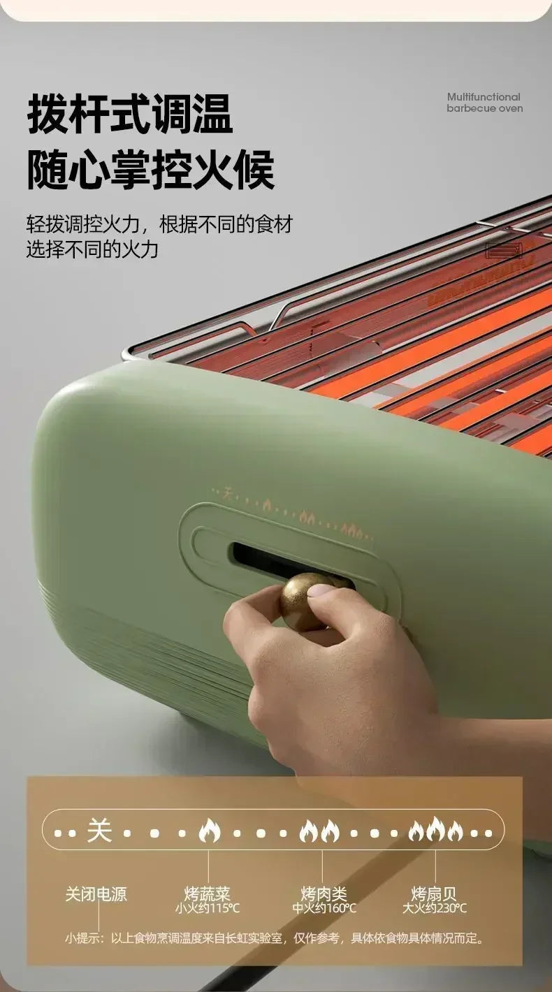 Oven Household Electric Barbecue Pan Smokeless Barbecue Pot Multifunctional Barbecue Oven Indoor220V духовка  electric grills