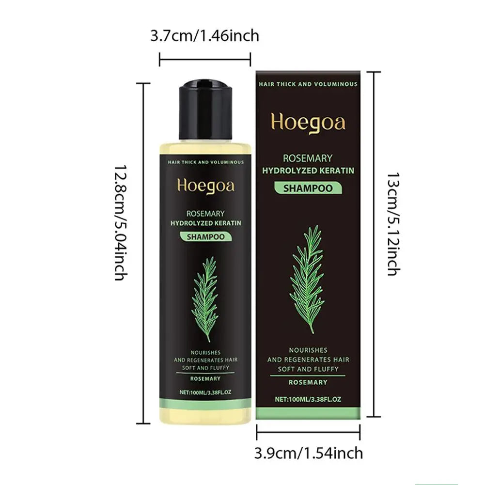 Hoegoa Rosemary Hair Shampoo Volumizing and Thickening Strengthening and Oil Control Nourishes and Repairs Hair Oil Adds Volume
