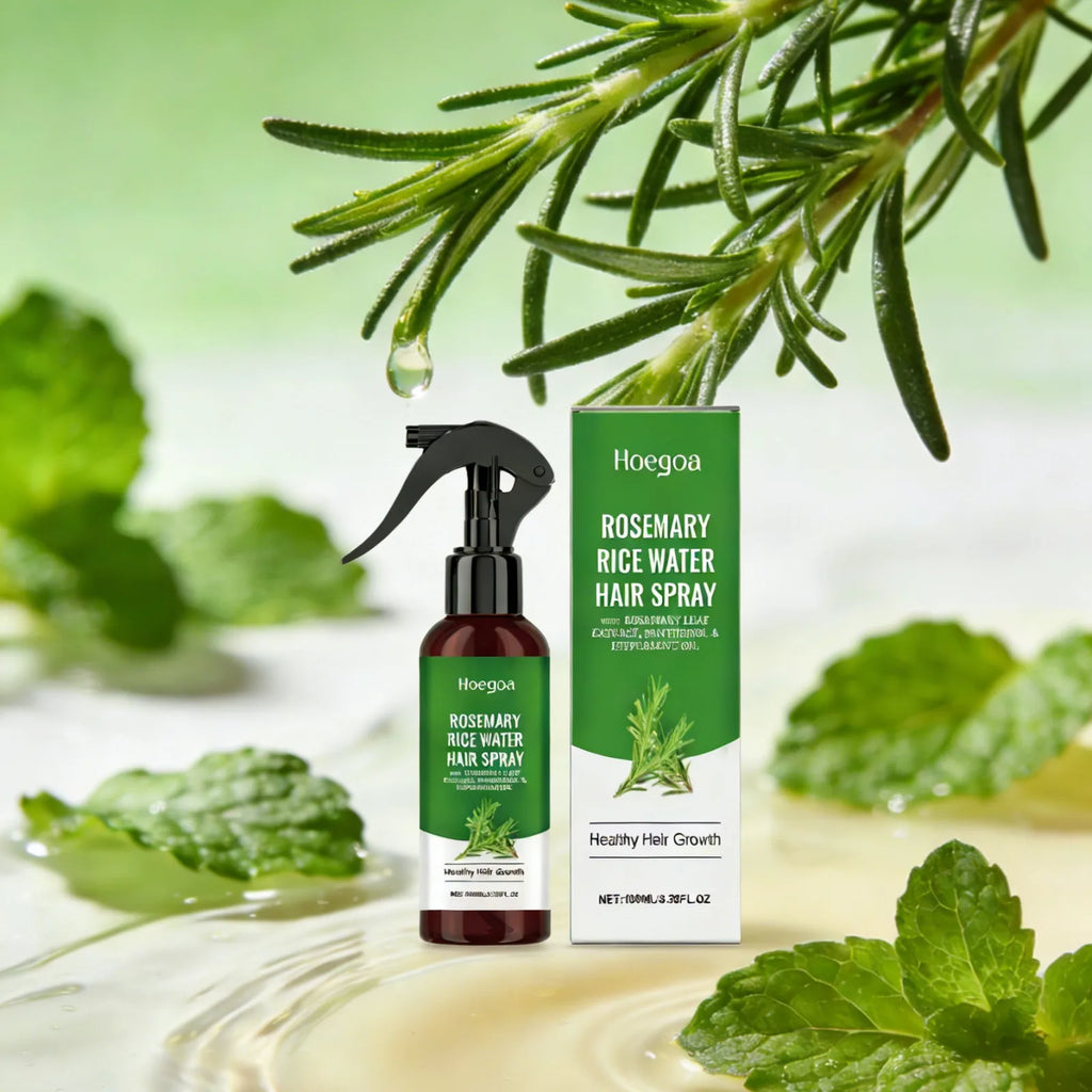 Rosemary Rice Water Hair Spray Anti Hair Loss Treatment for Very Dry and Damaged Hair Repair Strengthening Hair Growth Spray
