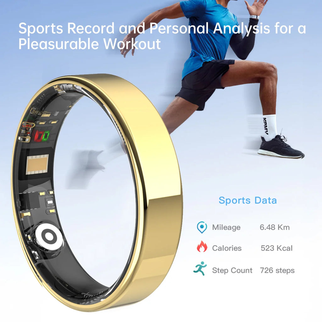 2026 Smart Ring Bluetooth Call Heart Rate Blood Pressure Monitor 5ATM Waterproof Health Ring Men Women For Xiaomi Gift