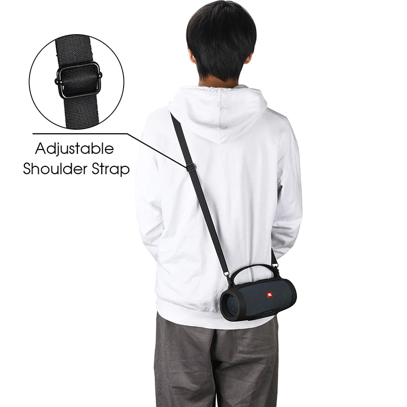Bluetooth Speaker Case Soft Silicone Cover Skin With Strap Carabiner for JBL Charge Essential 2 Wireless Bluetooth Speaker Bag