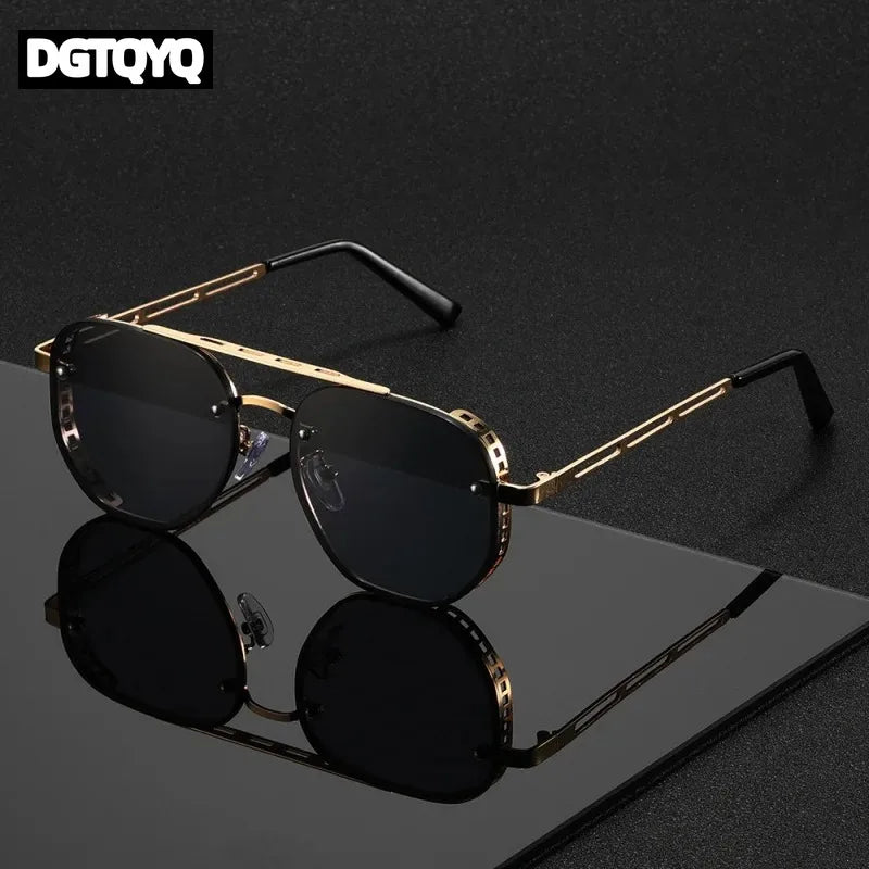 2026 New Classic and Fashionable Double-beam Metal Sunglasses, High-end, Simple and Versatile Sun Glasses for Man Women