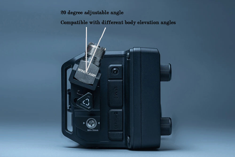 New RC-2 CNC Aluminum Alloy Antenna Bracket ICOM Aikemu IC-705 Shortwave Radio Dedicated Compatible Adapted for ARK-705 Shield