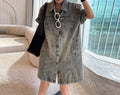 Retro Denim Dress Women's Summer 2026 New Loose and Thin Versatile Straight Skirt