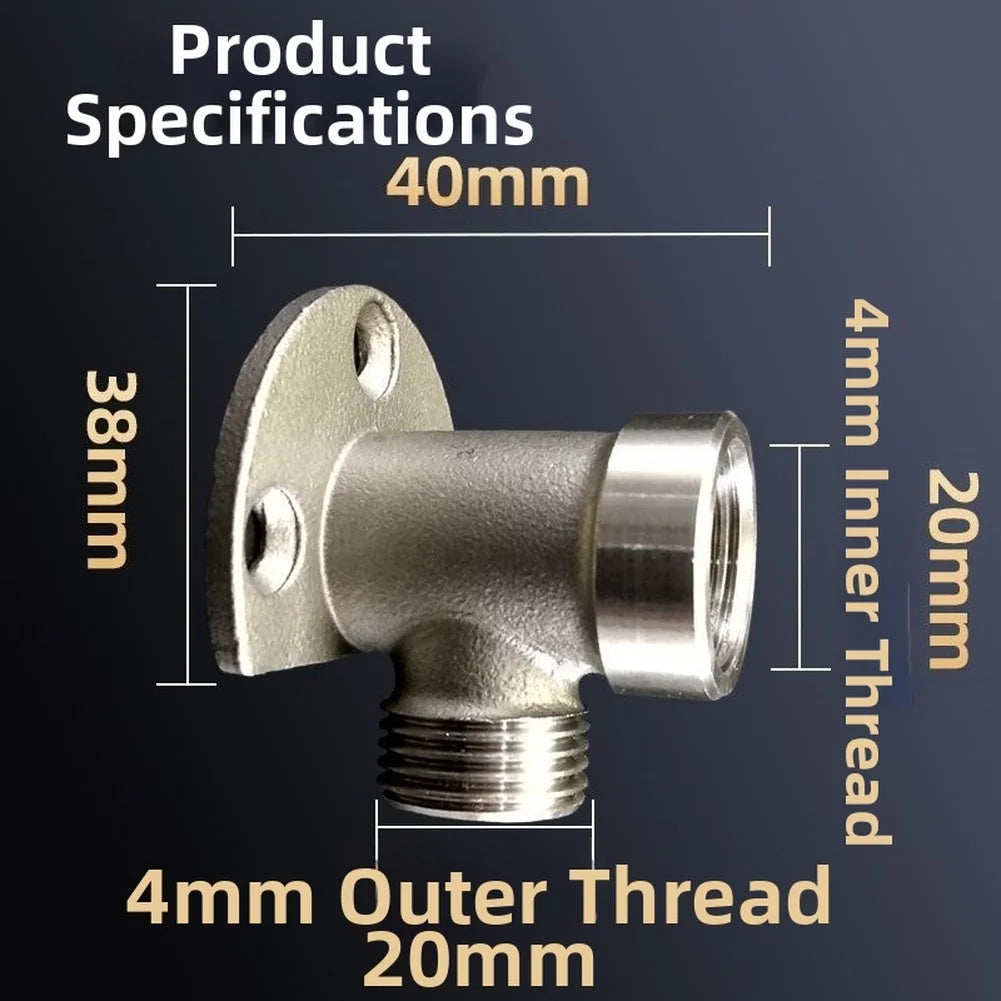 Bathroom Faucet Fixed Base Stainless Steel Wall Mount Faucet Bracket Shower Inlet Outlet Mix Water Valve Parts