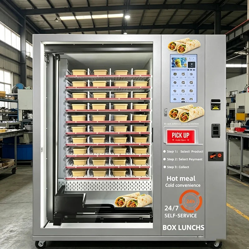 Hot Food Vending Machines for Business Fully Automatic L Hot Meal Dispenser Vending Machine Self Service Lunch Box Vending OME